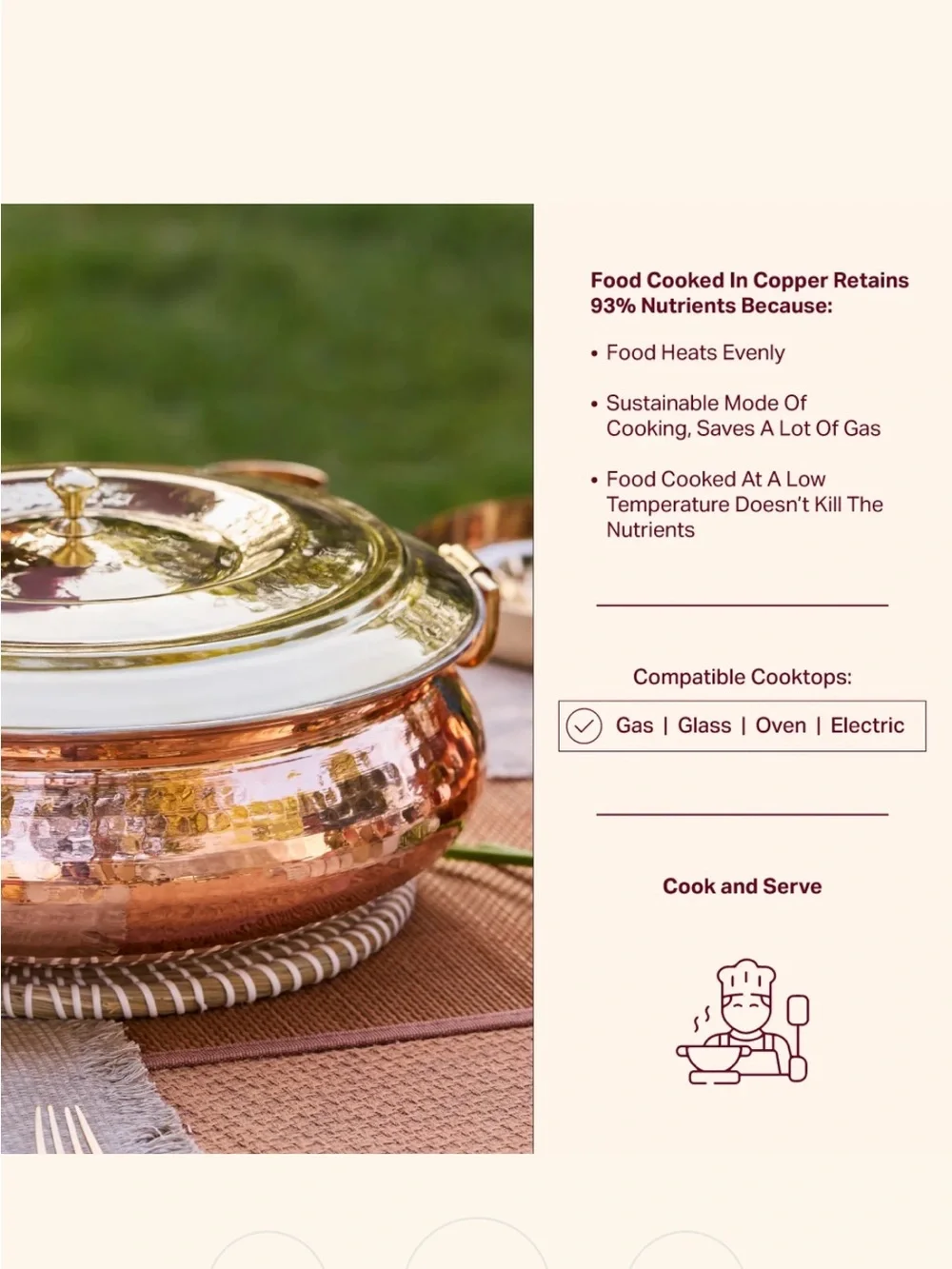 ✨ NEW P•TAL Handcrafted Copper Braiser & Brass Lid Cookware ✨